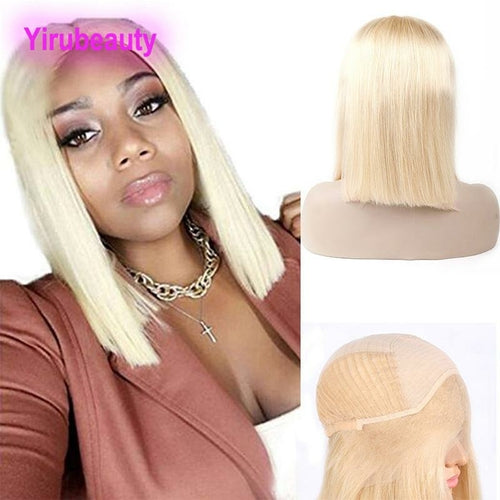 Indian Human Hair 13x4 Bob Lace Front Wig 10-18 Inch